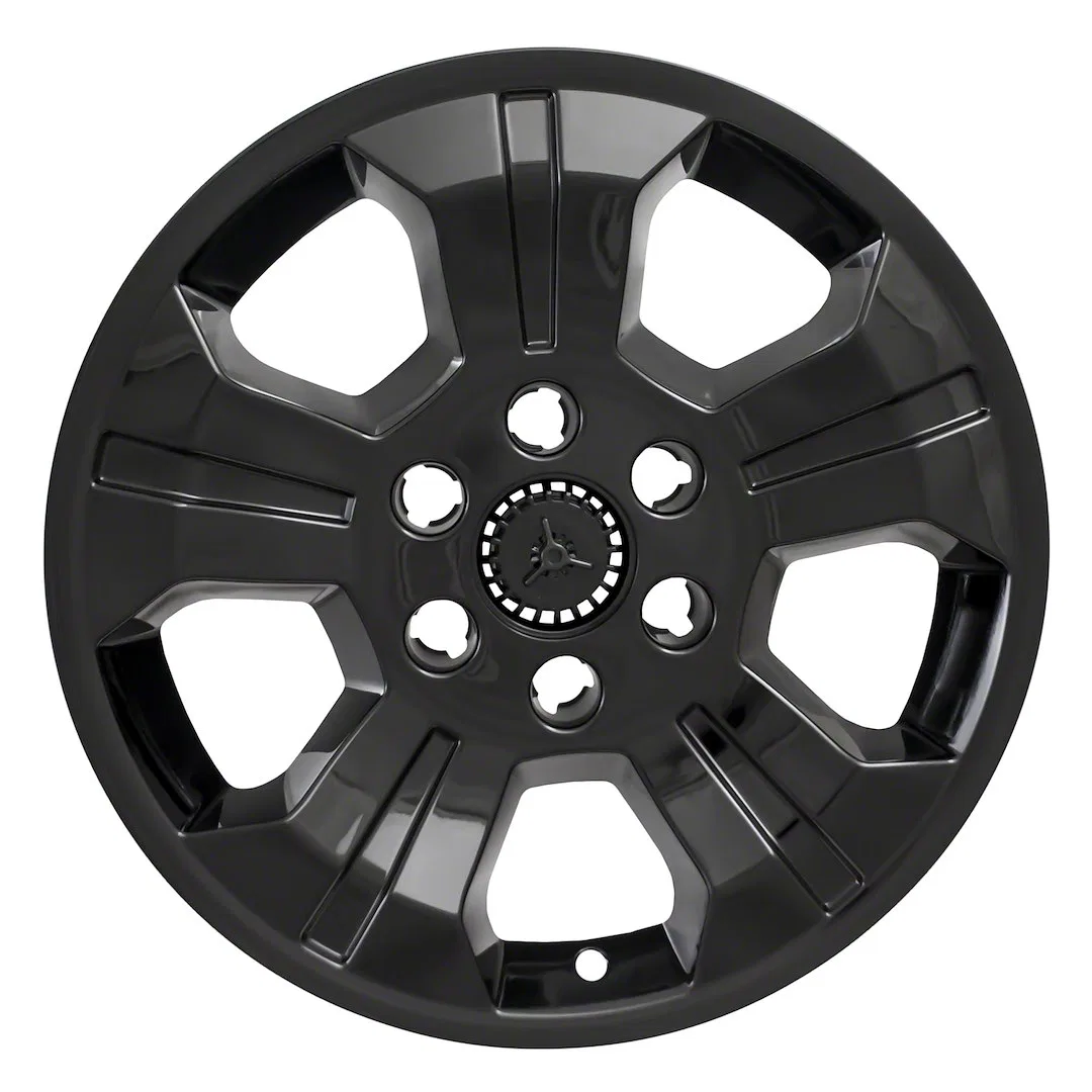 IWCIMP392BLK – COAST2COAST Wheel Skin, 18 Inch 5 Spokes Snap-On/Center Retention Painted Gloss Black ABS Plastic Set ...